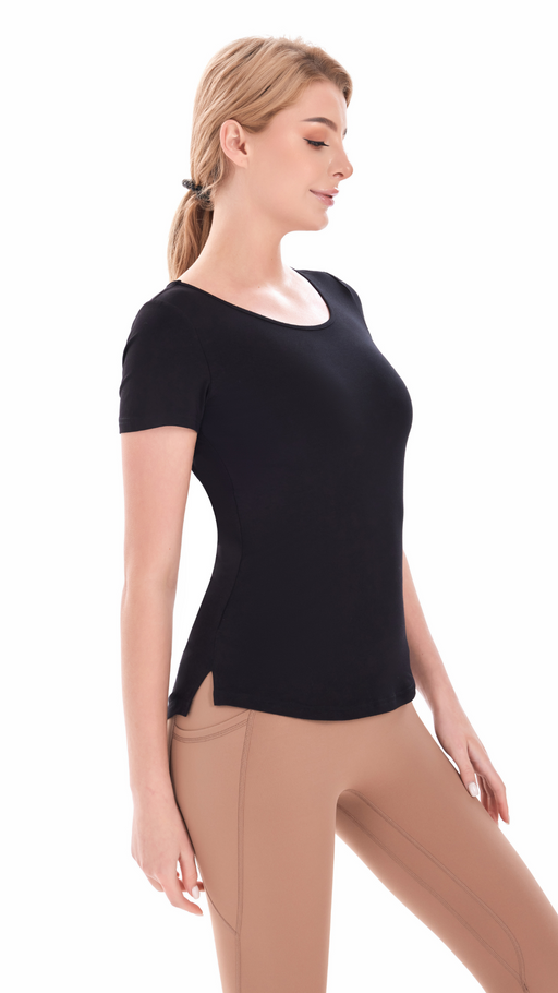 Midnight Onyx Bamboo Round Neck Tee