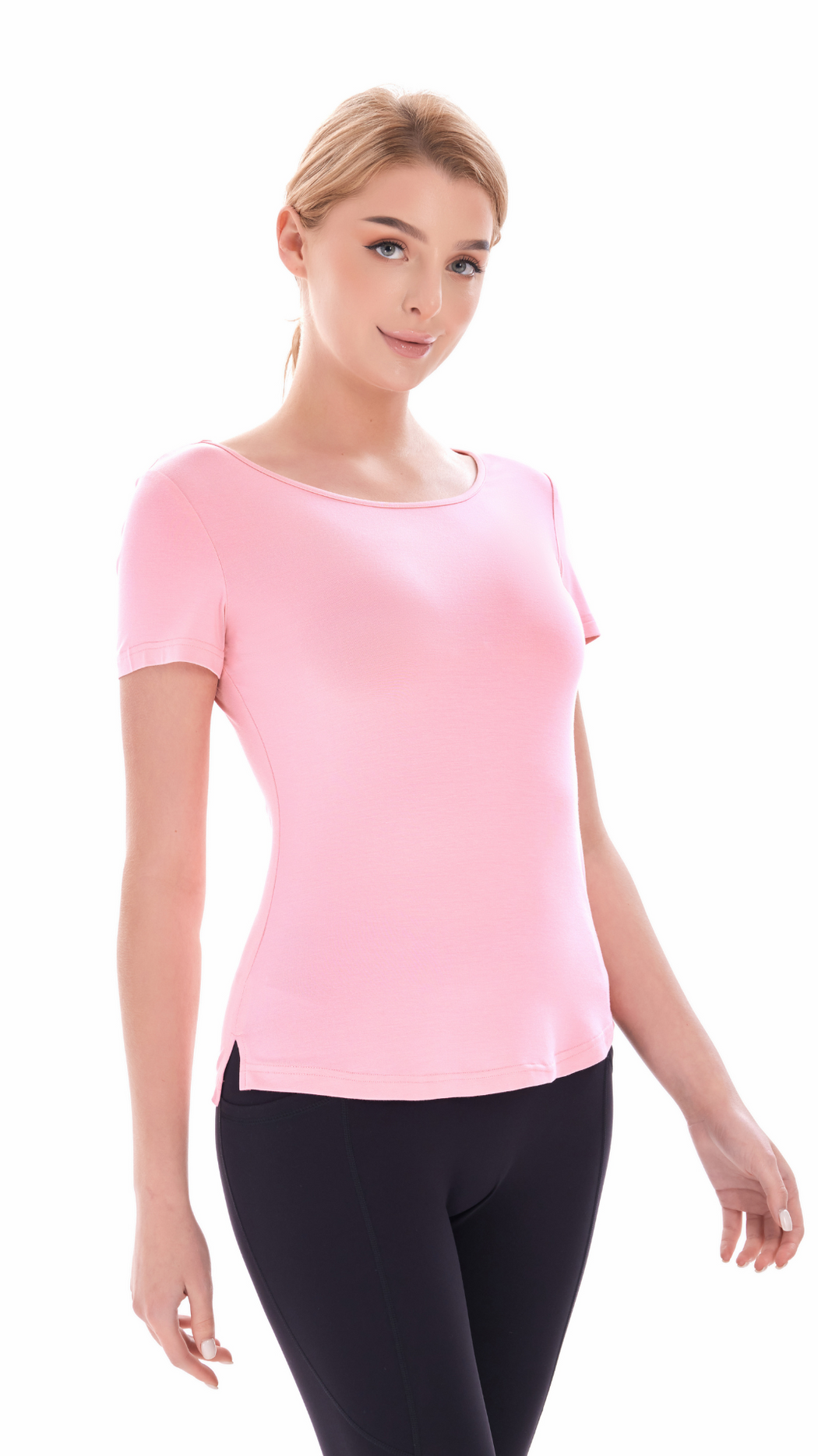 Blushing Petal Bamboo Round Neck Tee