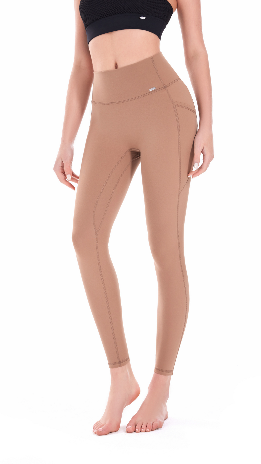 YOF Signature High Waisted SculptFlow 26" Inseam Full Length Legging Brown