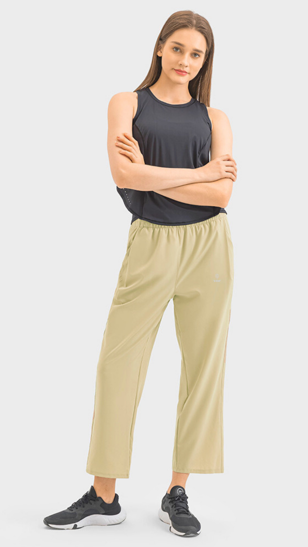 EasyFlow Mid-Rise Tapered Crop Leggings 23" (Asian Fit)