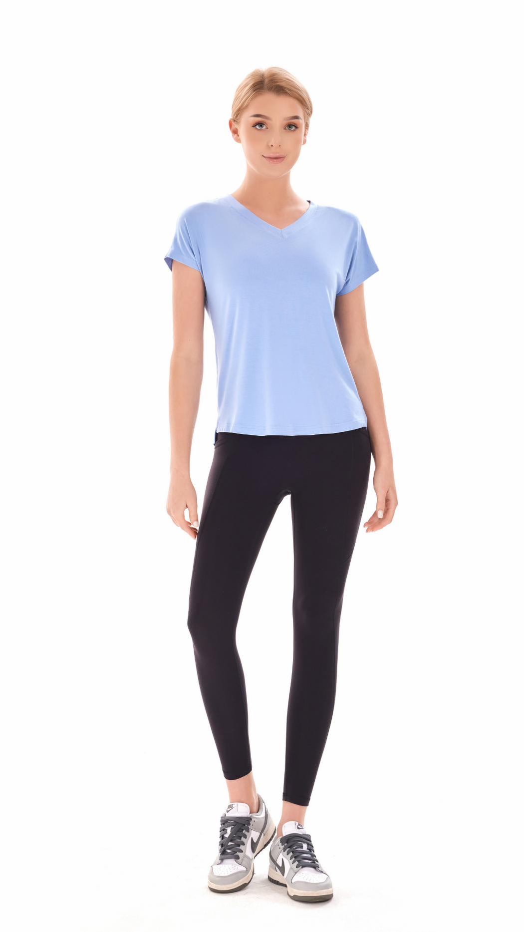 Serene Sky Bamboo V-Neck Tee