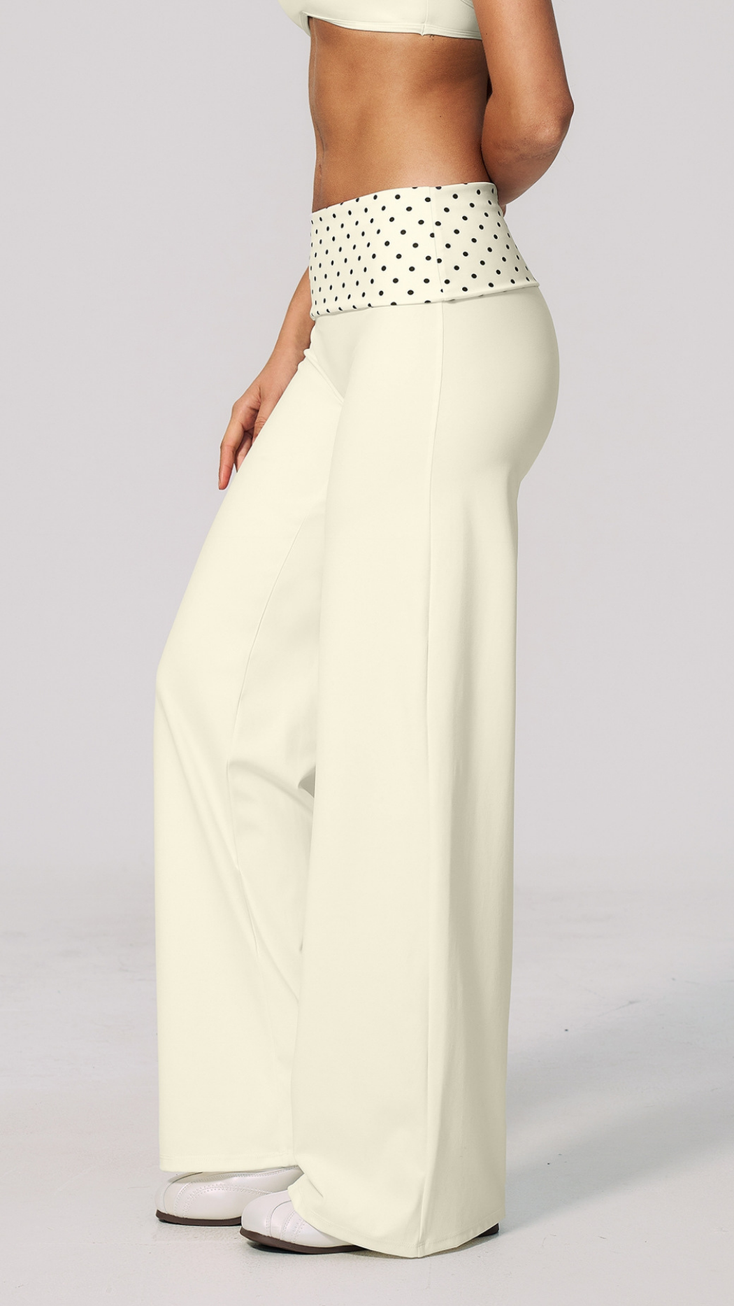 Maris Fold-Over Wide-Leg Pants