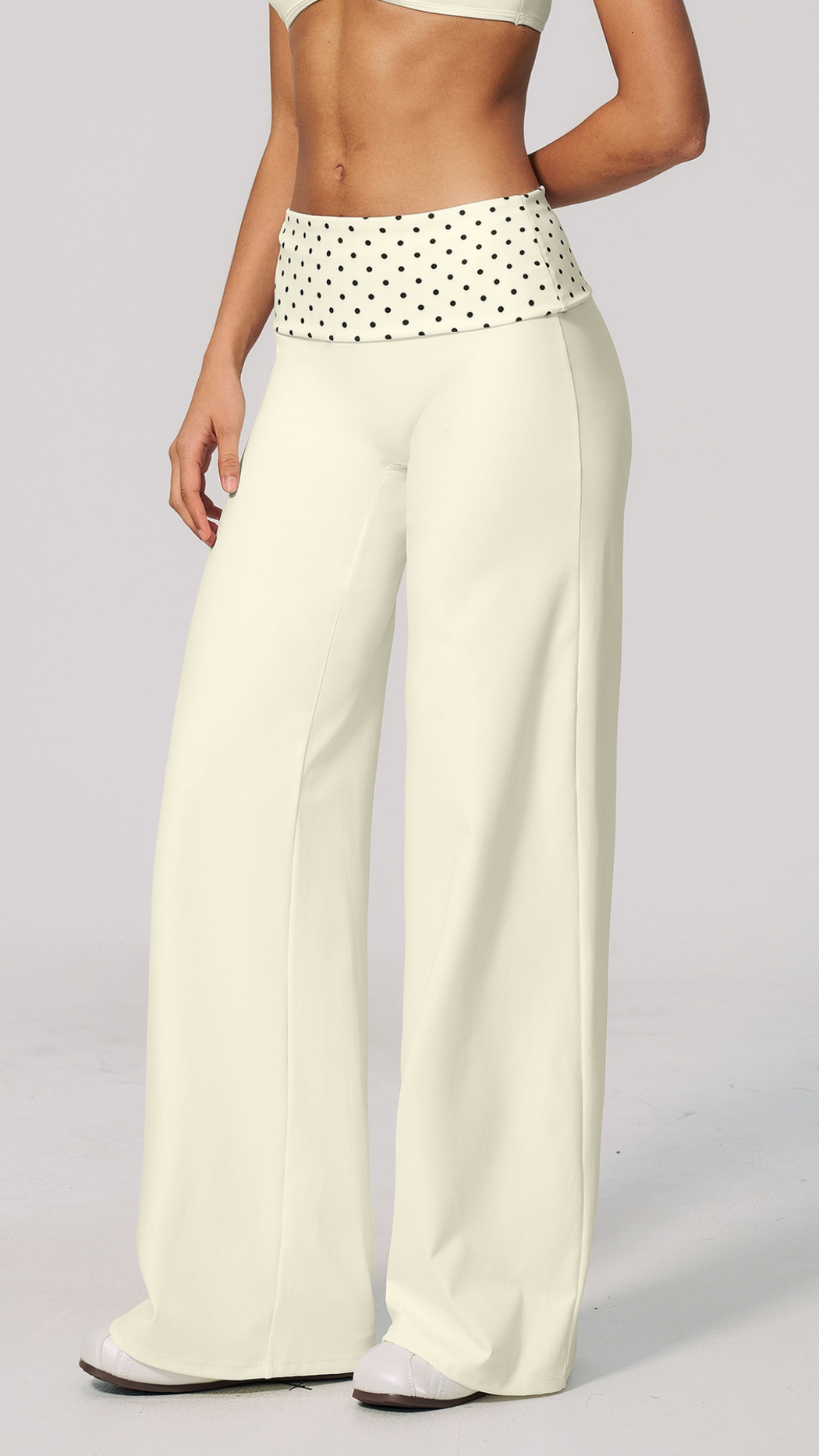 Maris Fold-Over Wide-Leg Pants