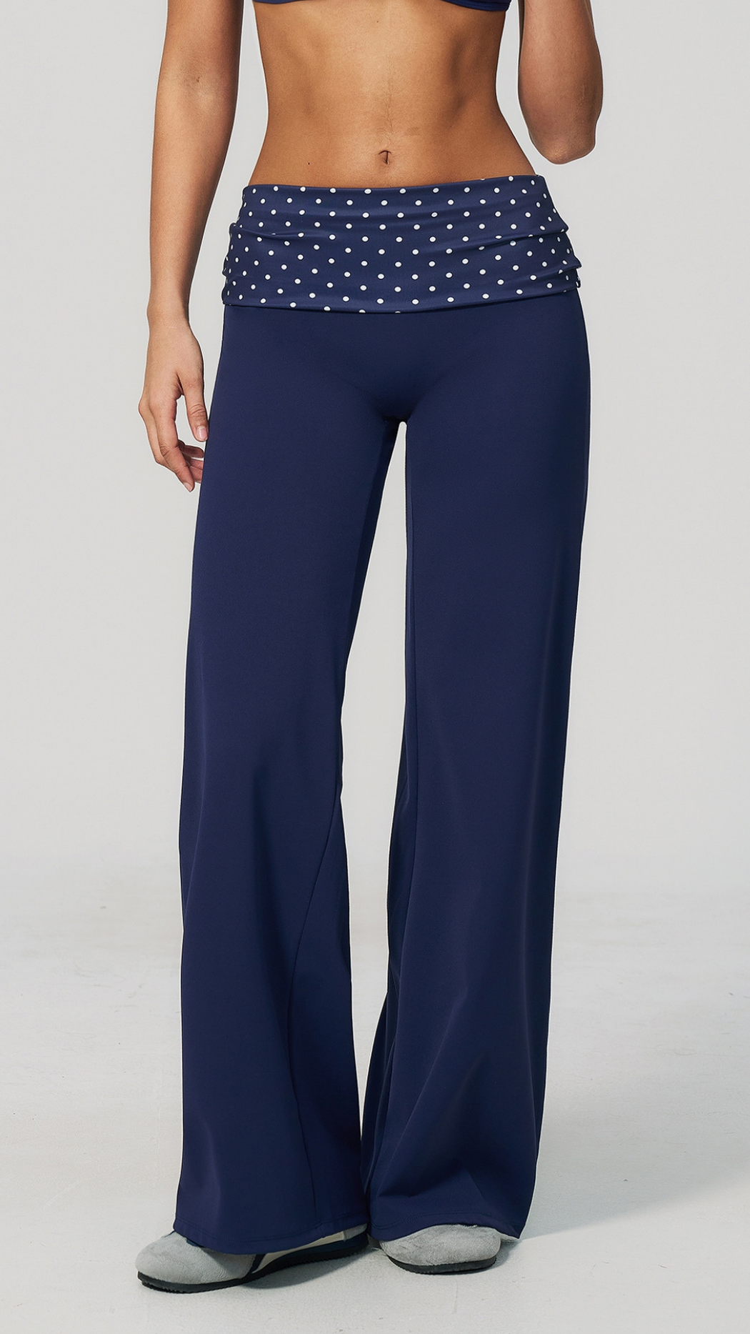 Maris Fold-Over Wide-Leg Pants