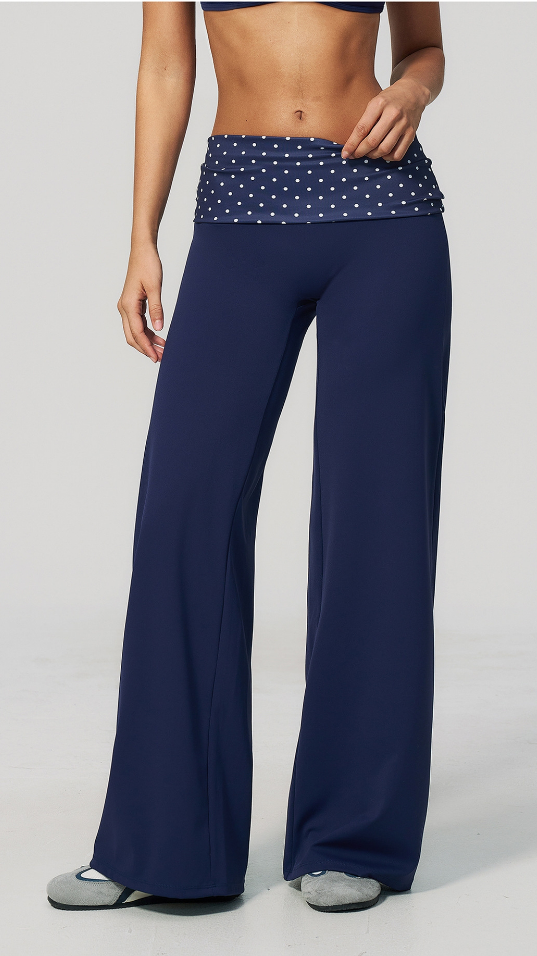 Maris Fold-Over Wide-Leg Pants