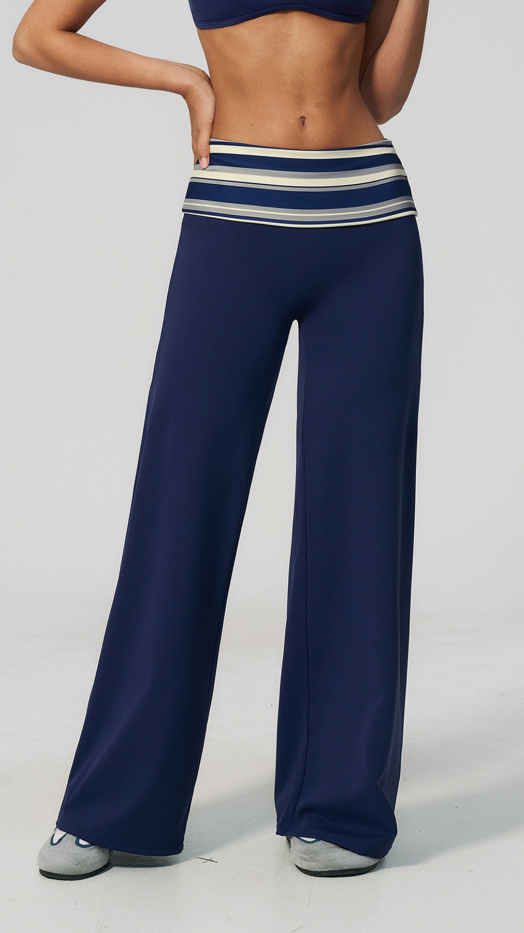 Maris Fold-Over Wide-Leg Pants