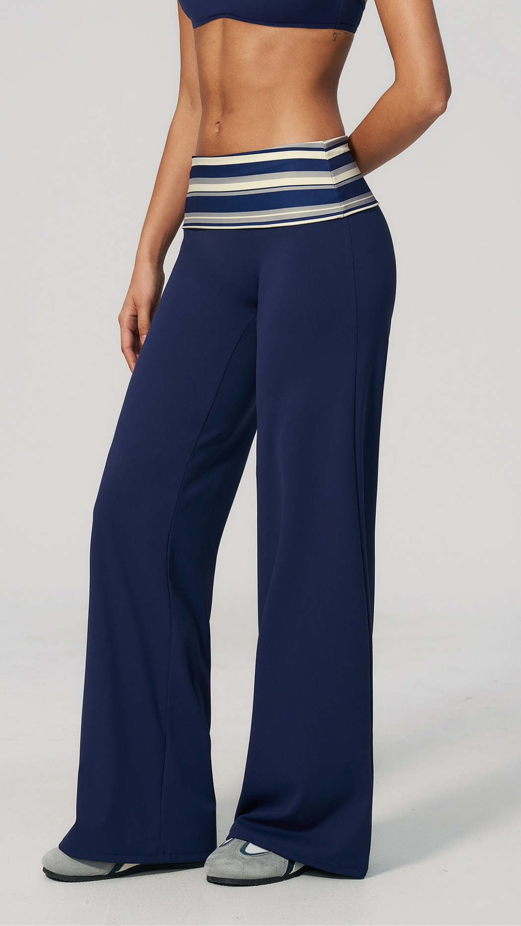 Maris Fold-Over Wide-Leg Pants