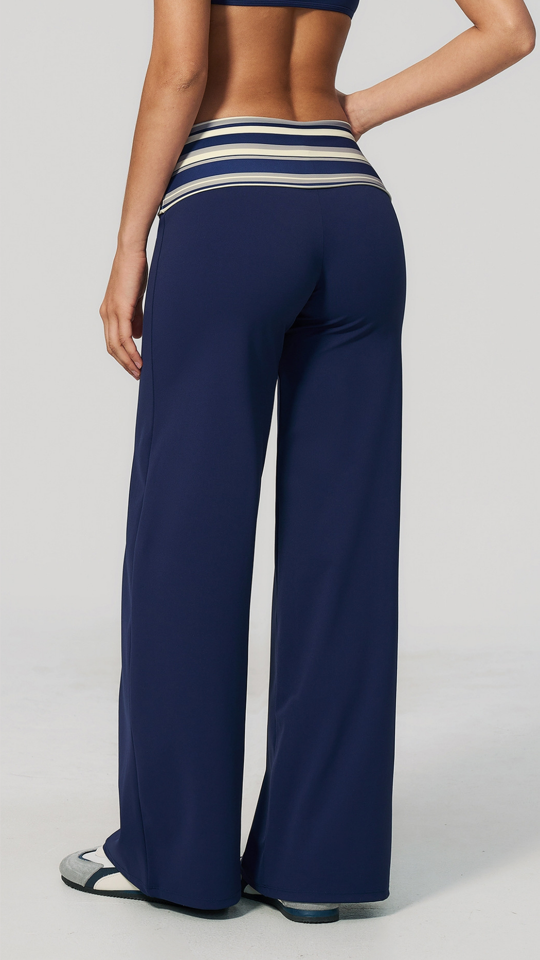 Maris Fold-Over Wide-Leg Pants