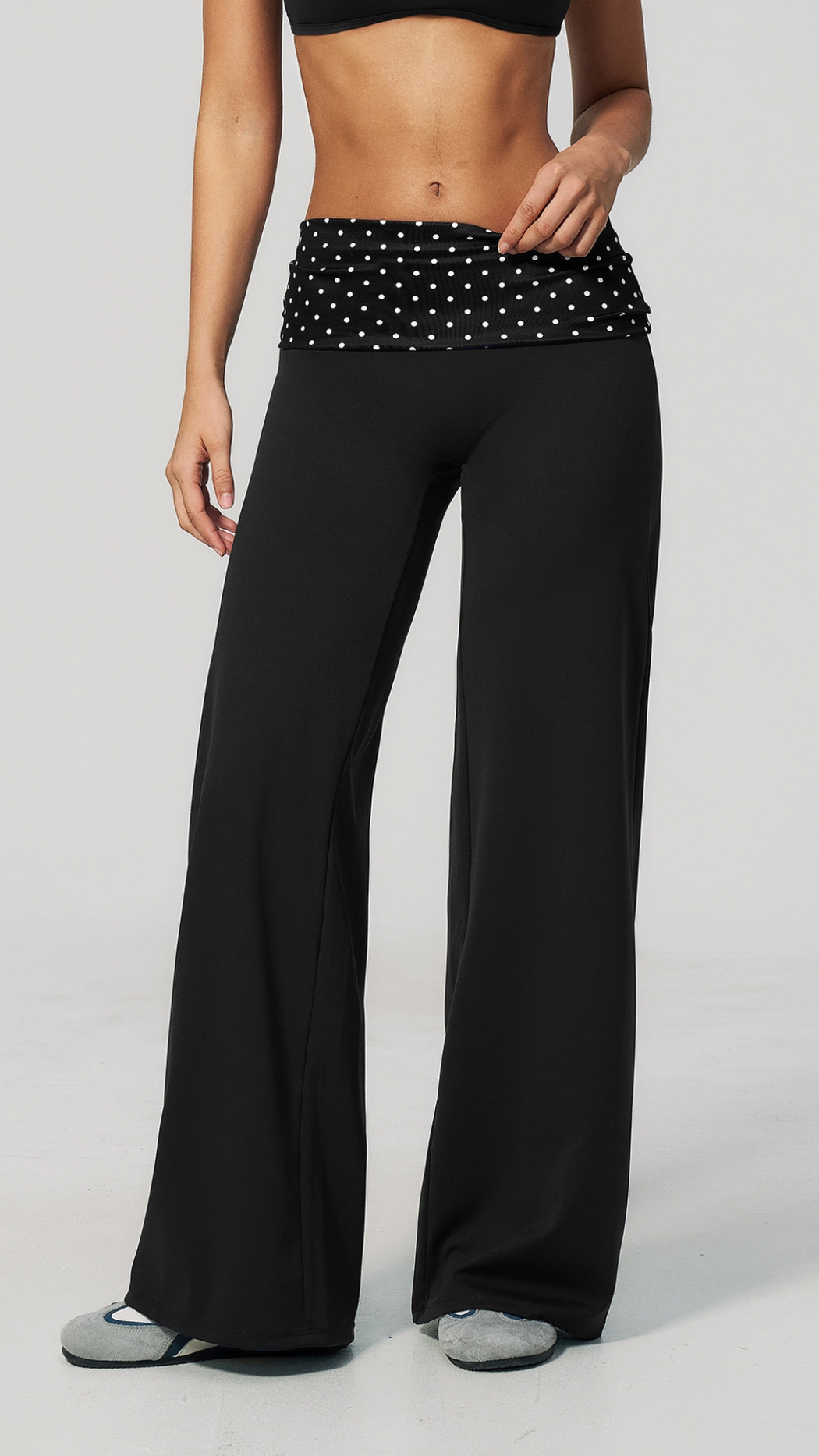 Maris Fold-Over Wide-Leg Pants