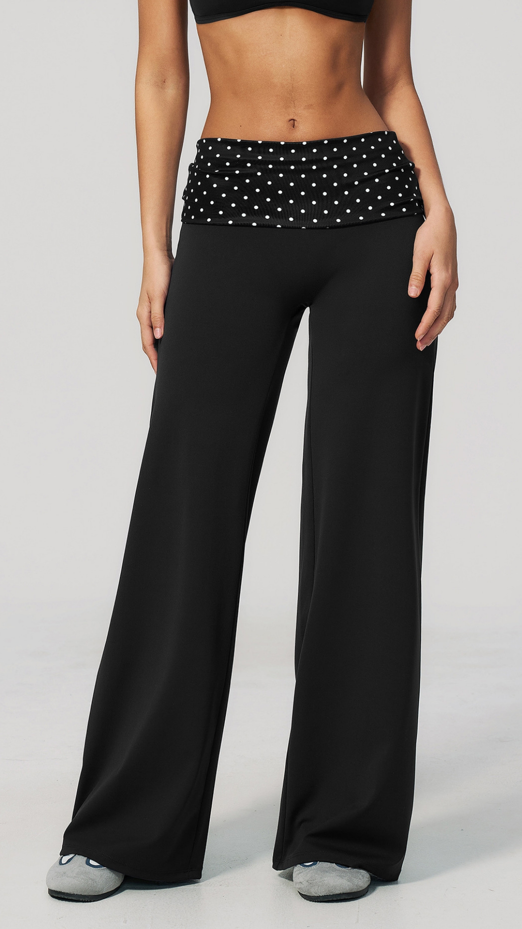 Maris Fold-Over Wide-Leg Pants