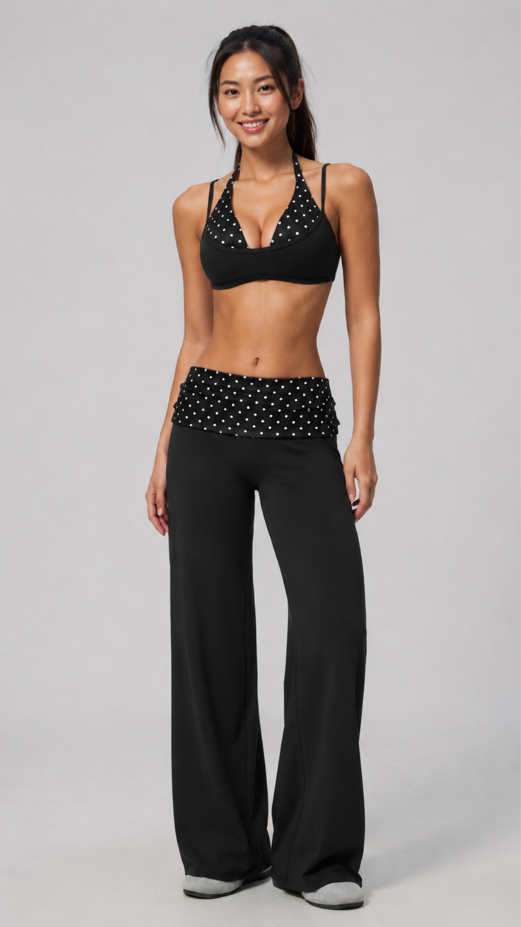 Maris Fold-Over Wide-Leg Pants