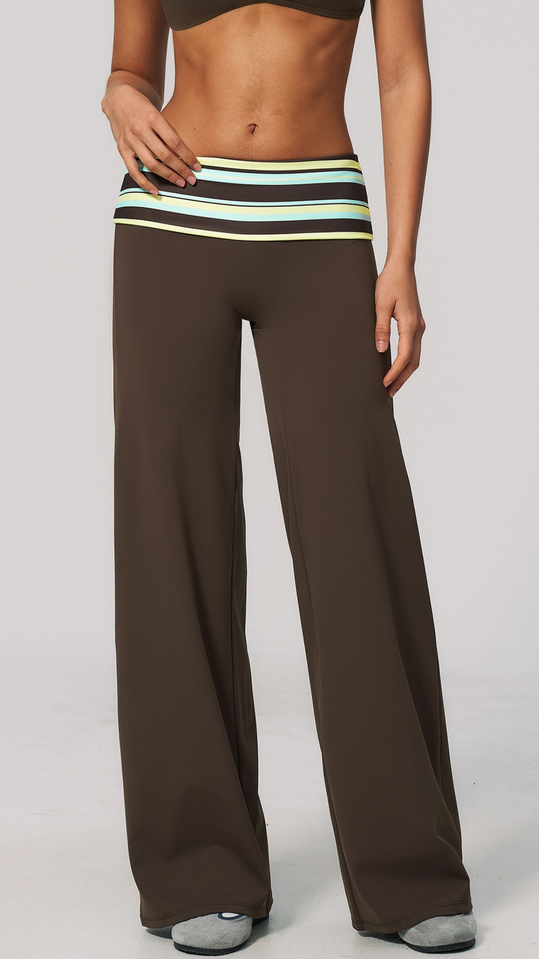 Maris Fold-Over Wide-Leg Pants
