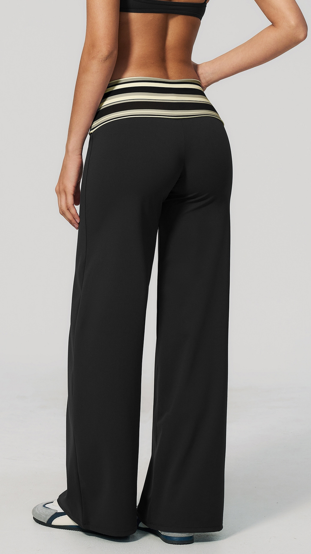 Maris Fold-Over Wide-Leg Pants