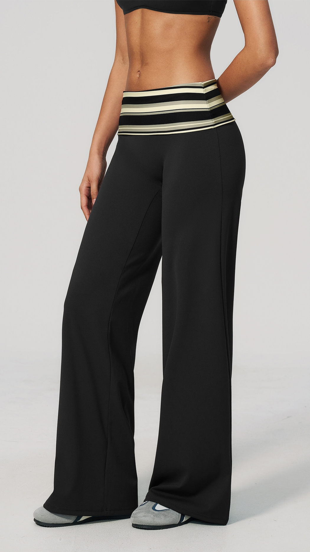 Maris Fold-Over Wide-Leg Pants