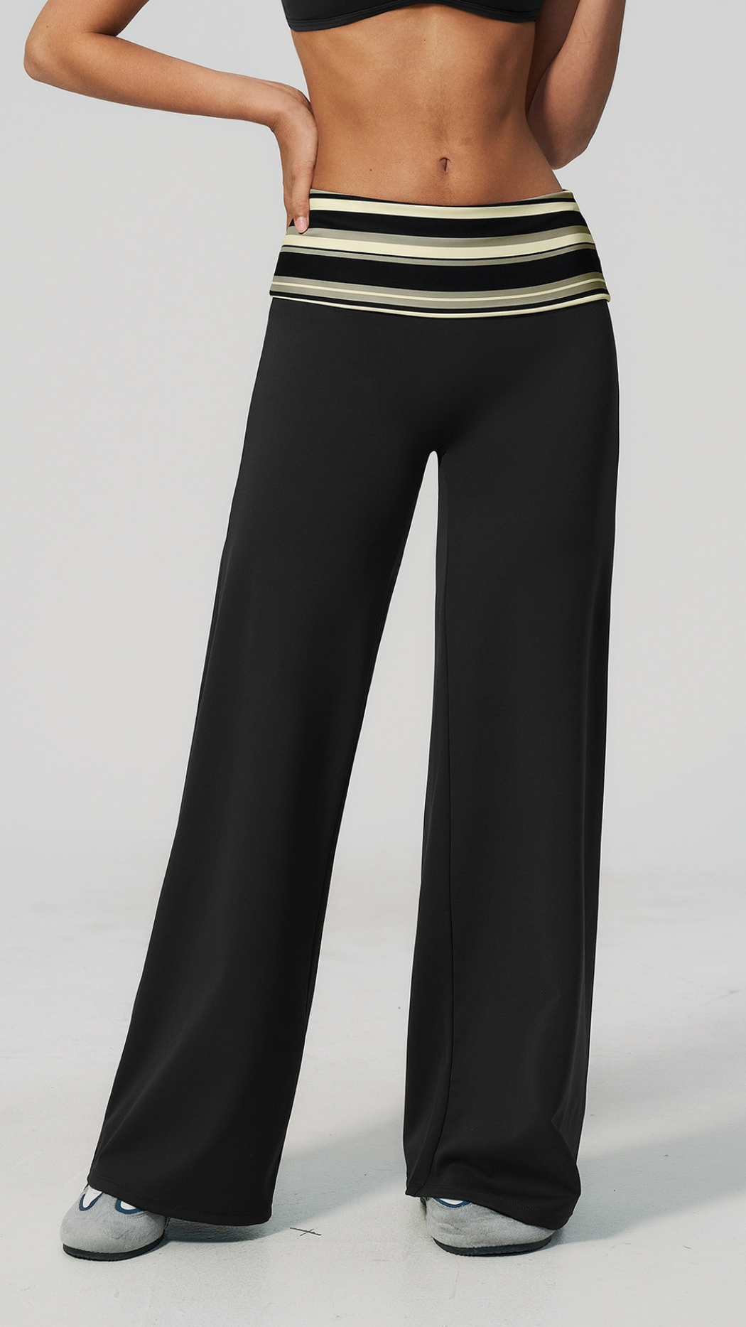 Maris Fold-Over Wide-Leg Pants