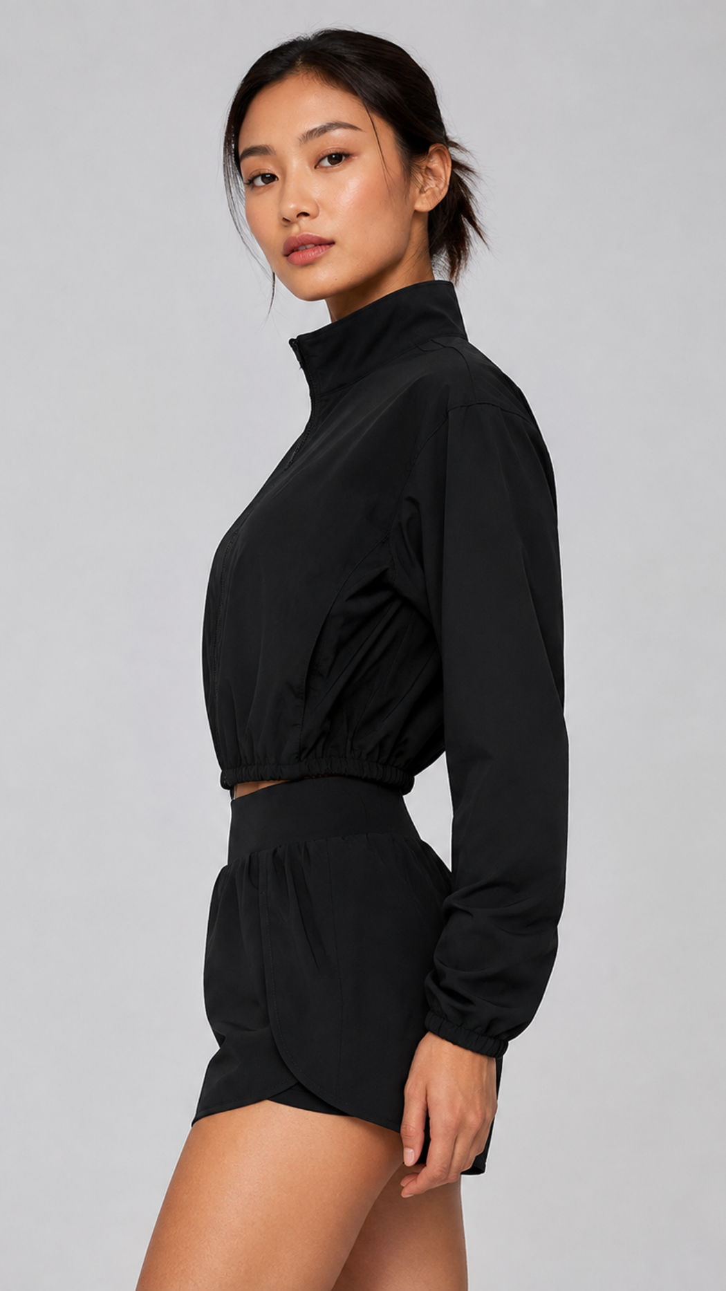Quick-drying zipper windproof stand-up collar jacket