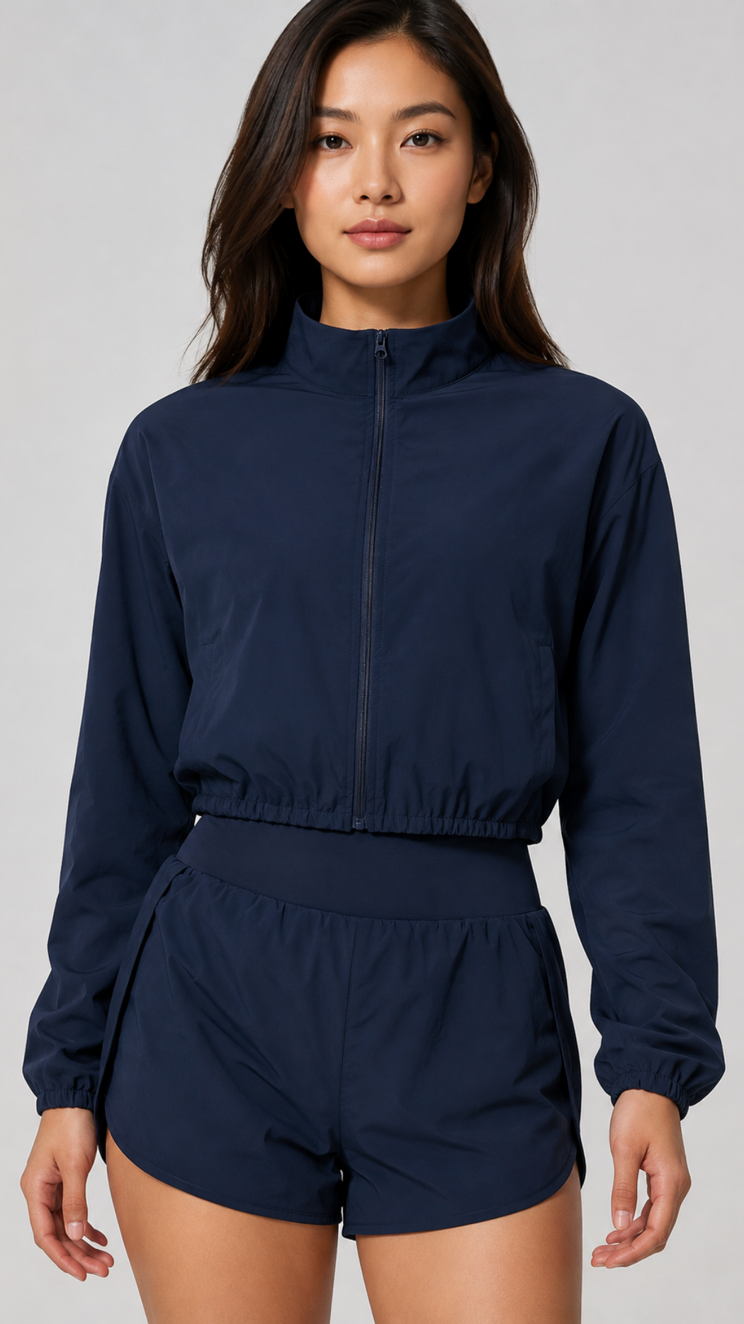 Quick-drying zipper windproof stand-up collar jacket