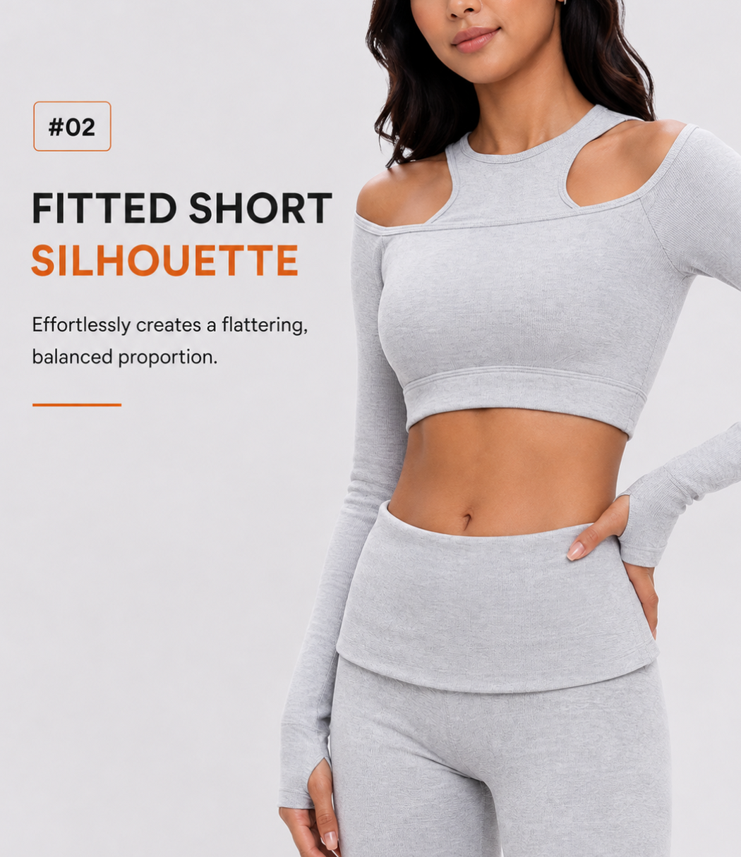 Riva Ribbed Fold-Over Set