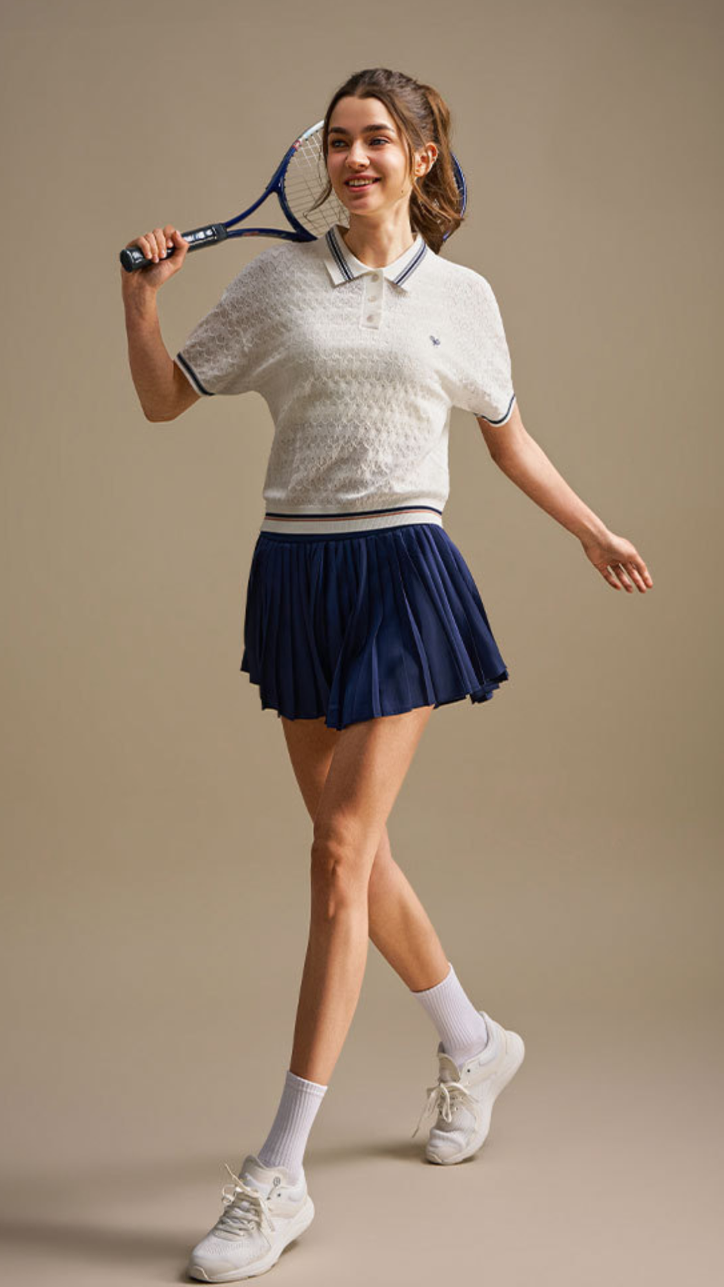 Retro Jacquard Polo – Court Edition