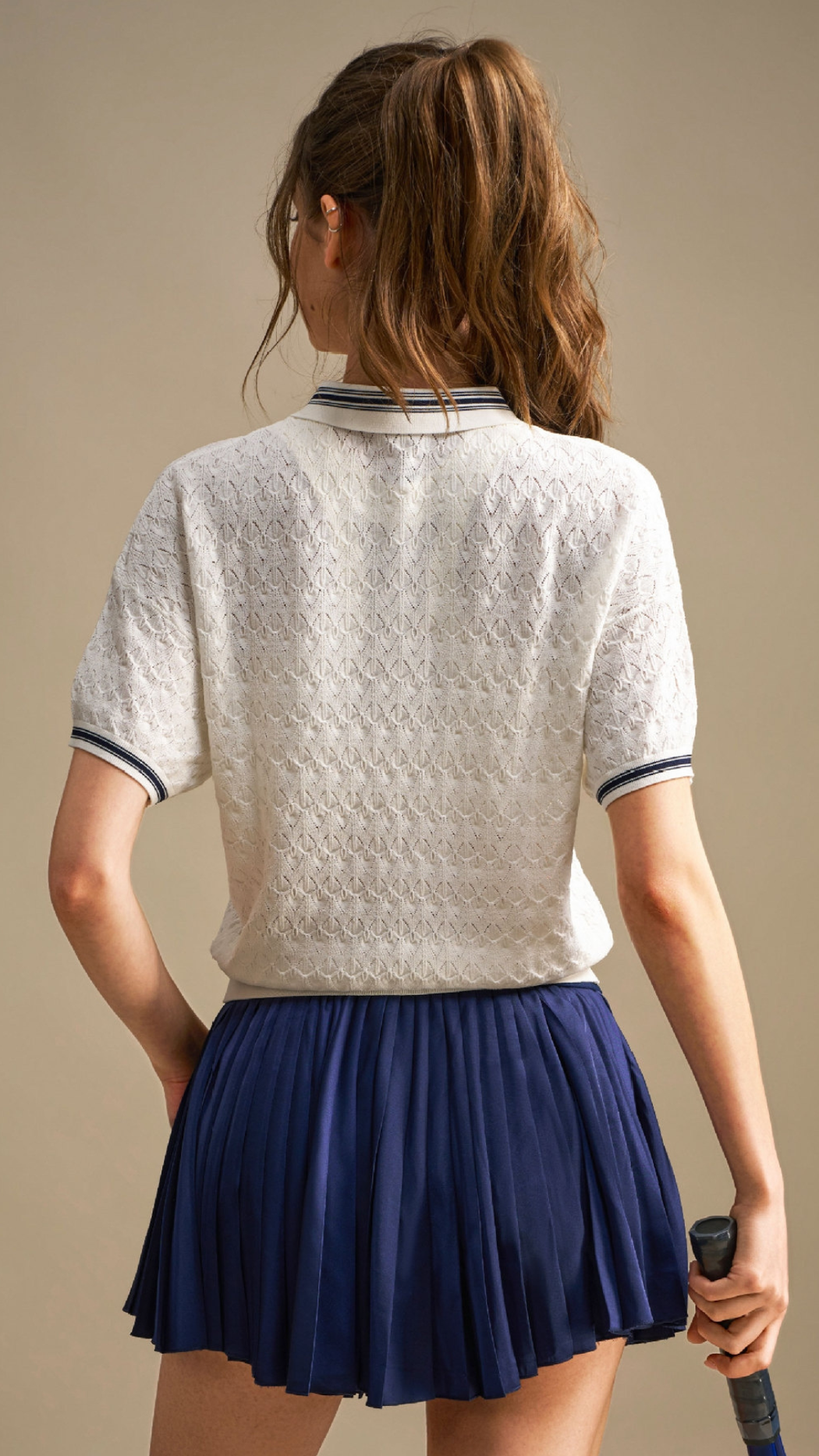 Retro Jacquard Polo – Court Edition