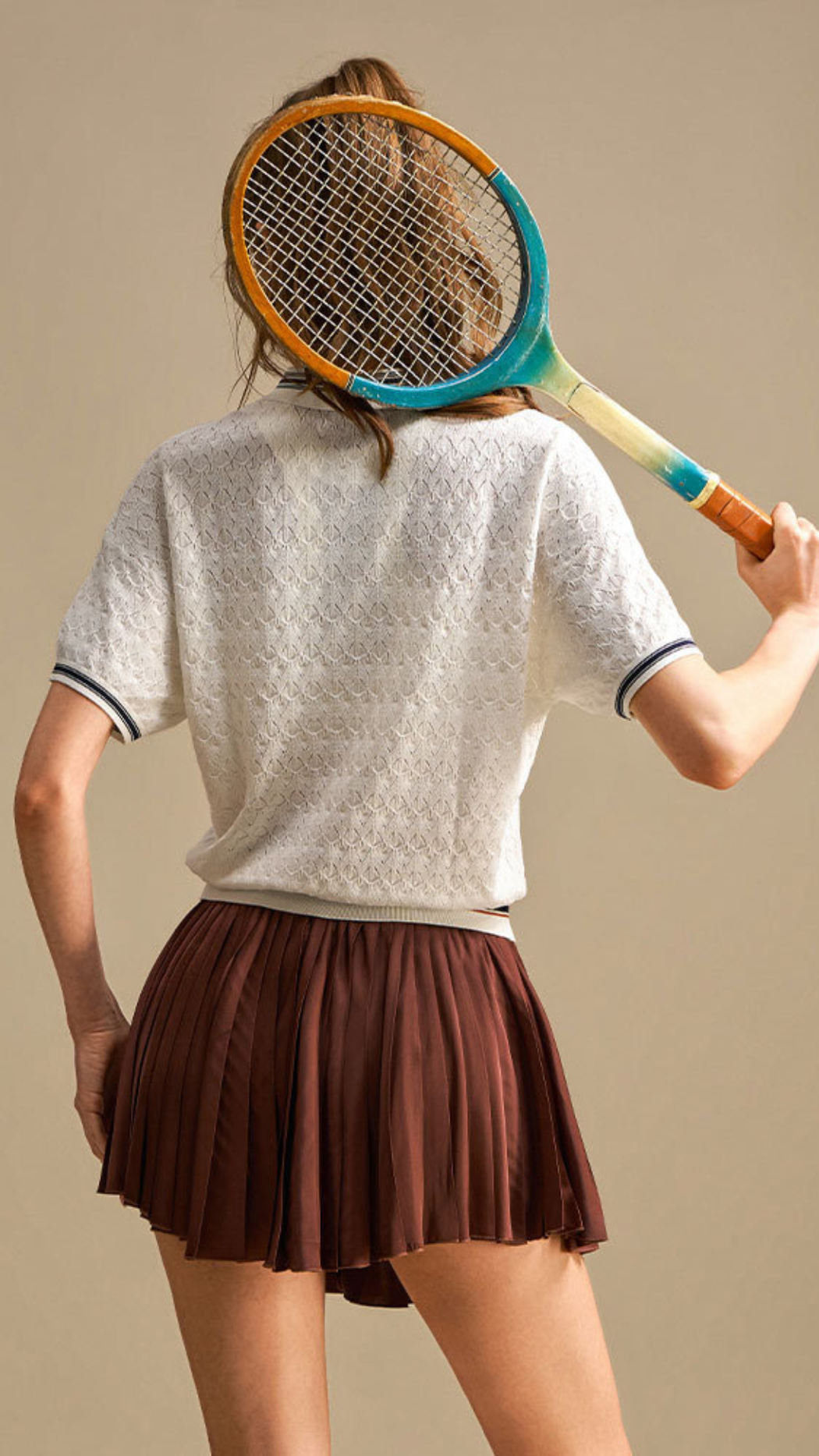 Retro Jacquard Polo – Court Edition