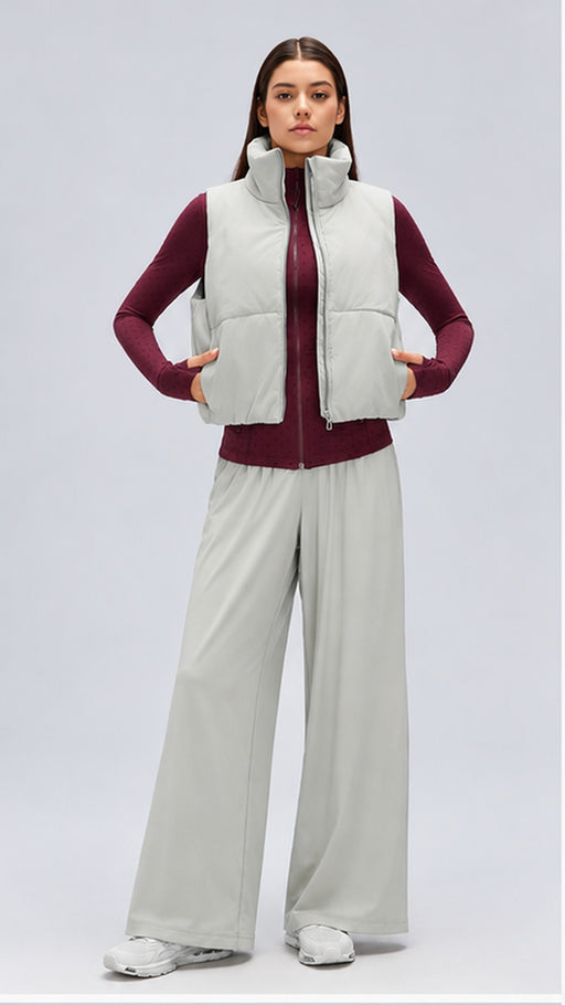 Avelis Everyday Padded Vest – High-Neck Zip-Up Sleeveless Jacket