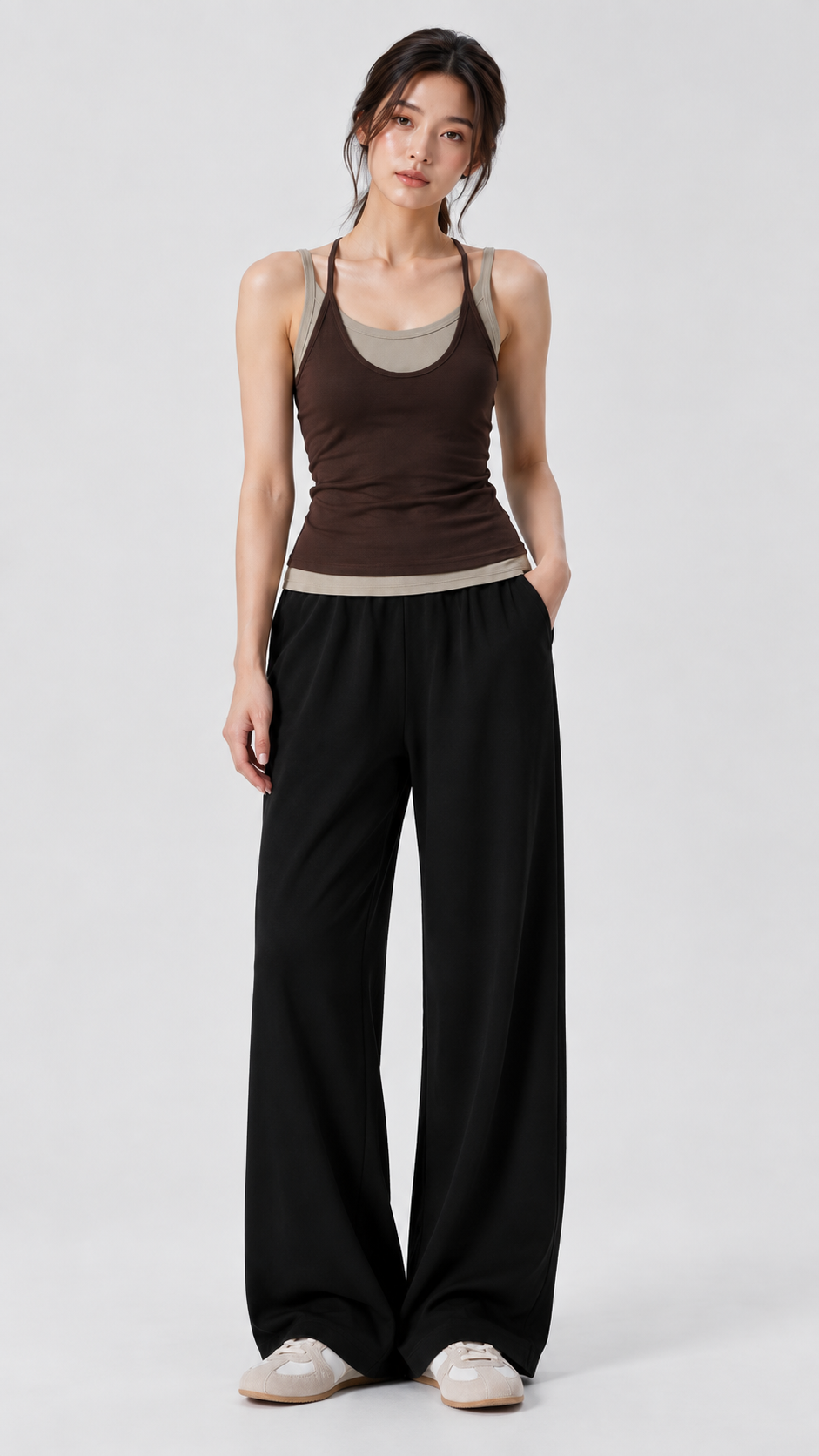 Elowen Layered Cross-Back Padded Tank