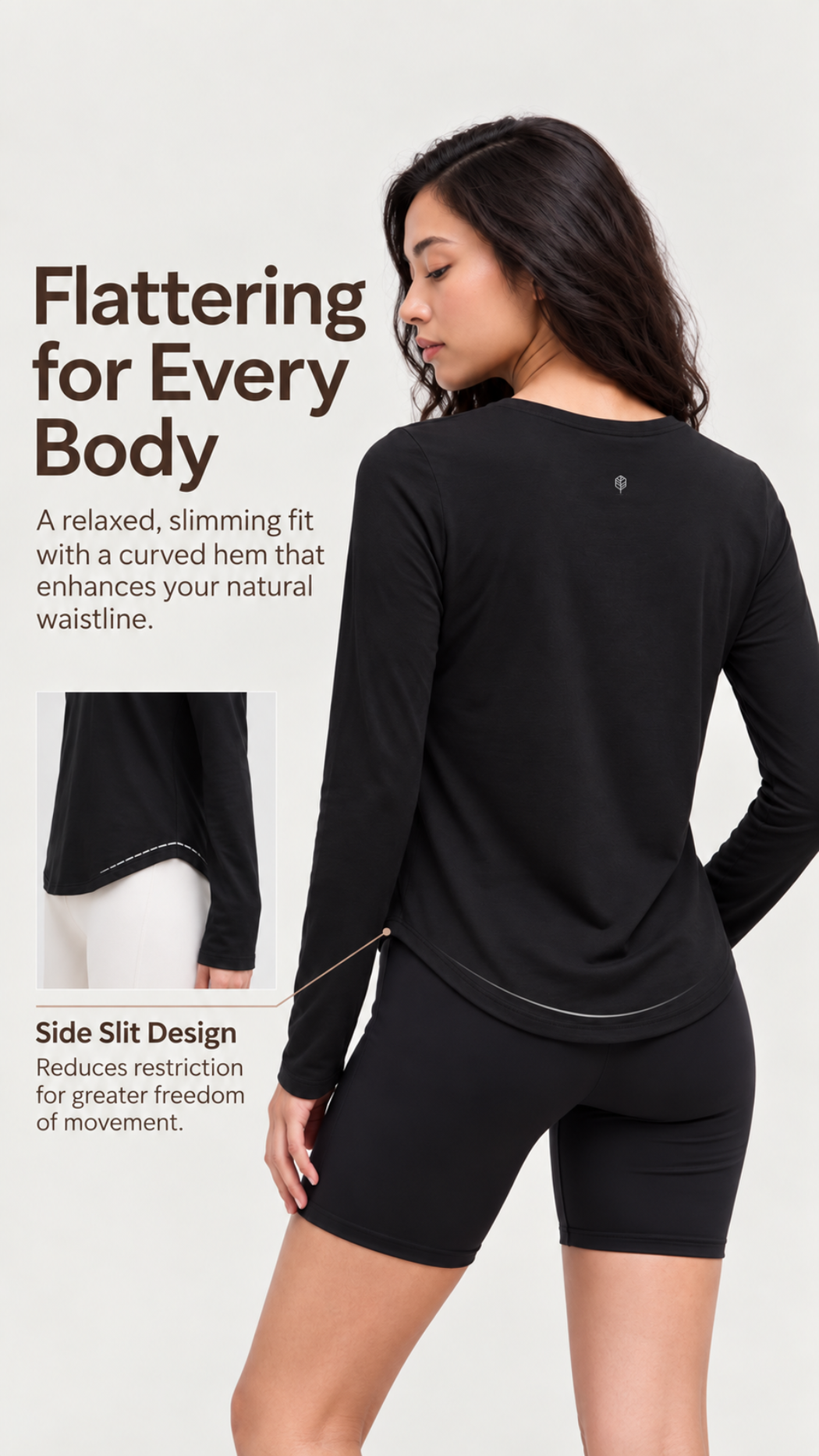 Nara Cotton-Blend Long Sleeve Top