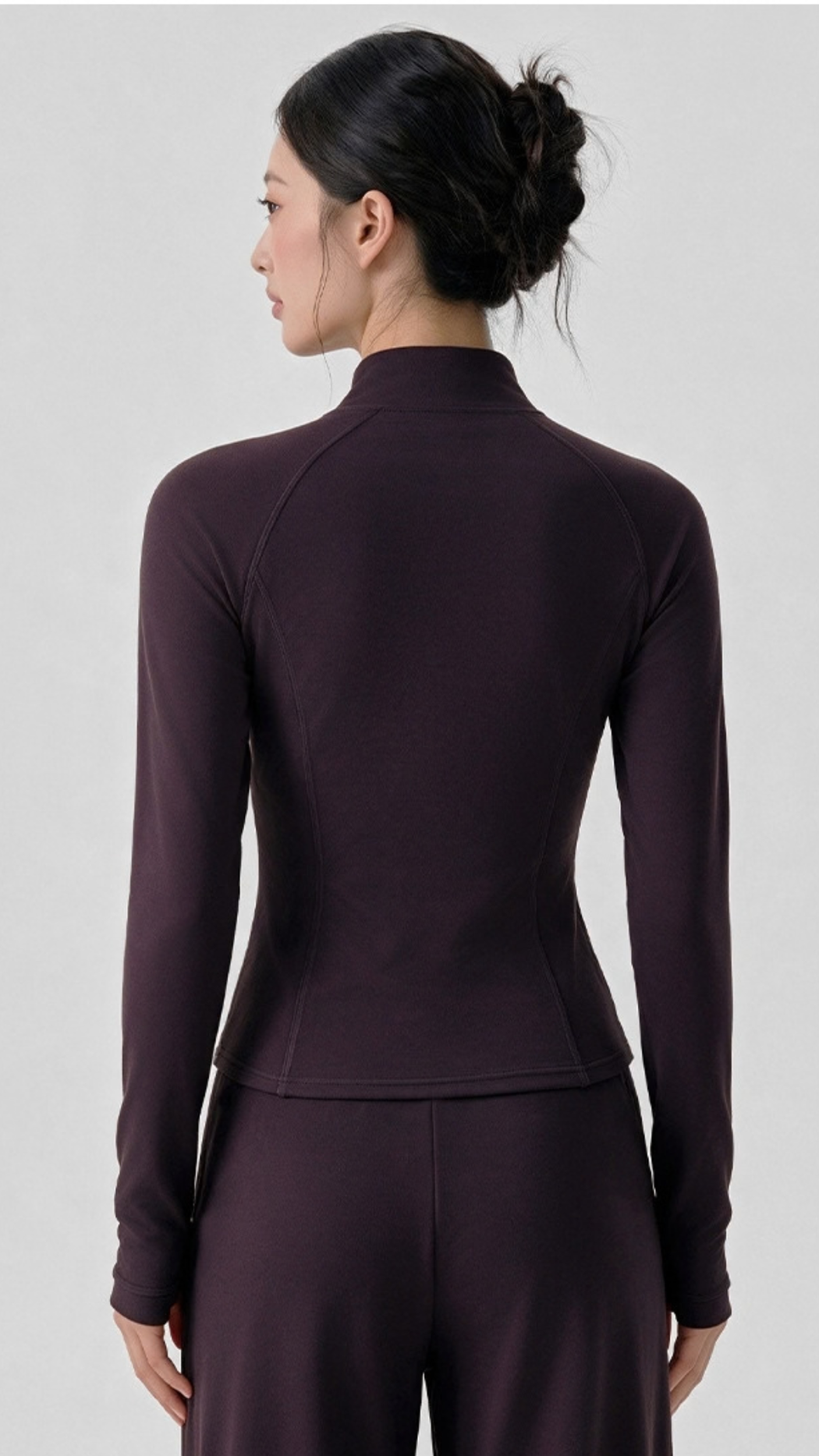 Plum Soft-Fleece Contour Jacket