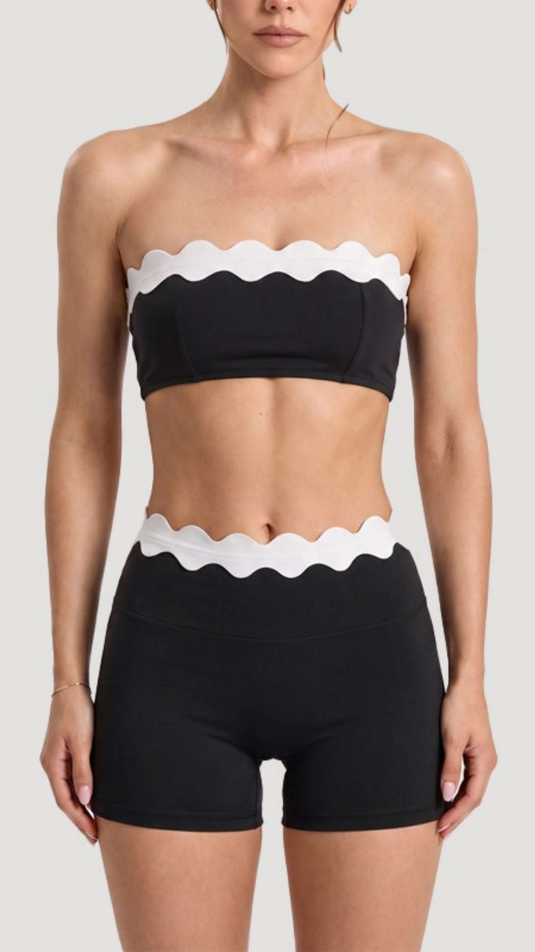 Ondine Scalloped Tube Top & Short Set