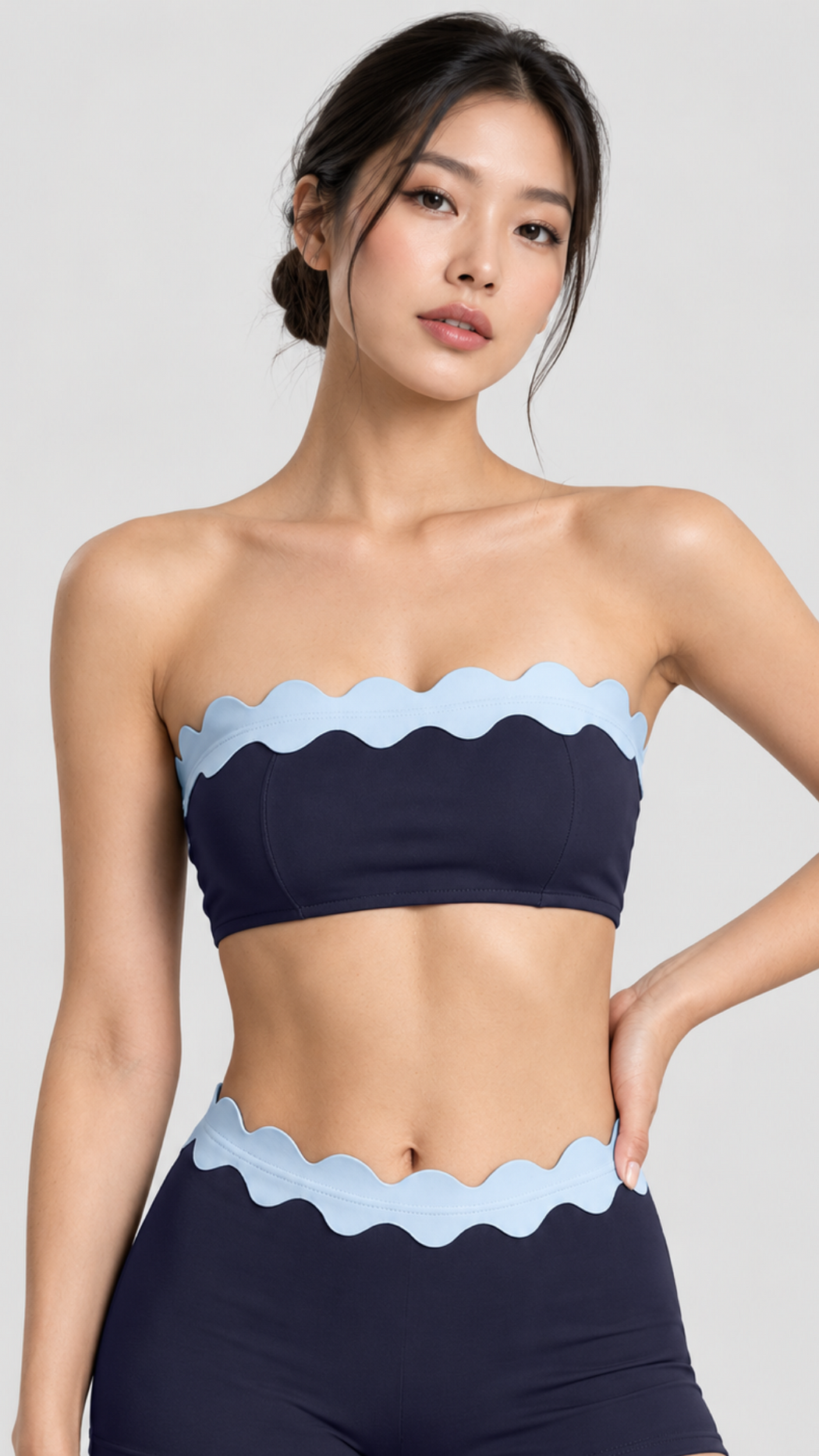 Ondine Scalloped Tube Top & Short Set