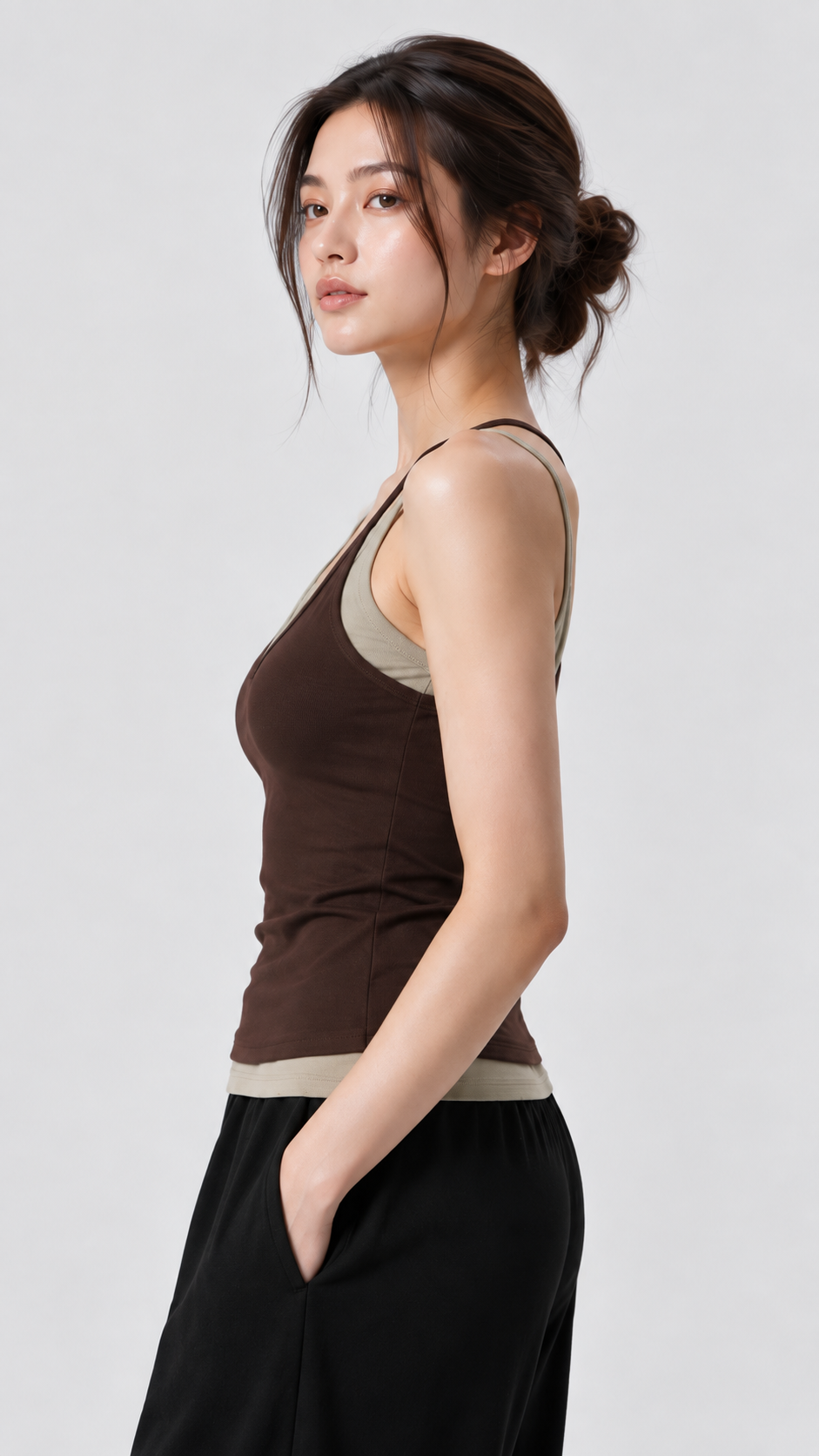 Elowen Layered Cross-Back Padded Tank