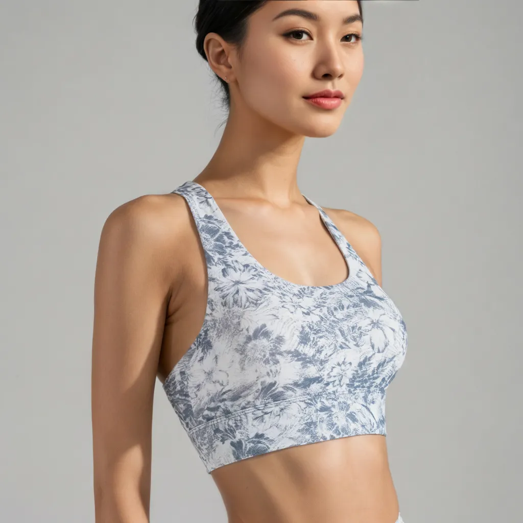 SereneBloom Print Bra Top