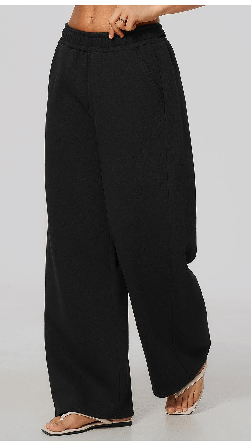 The Cloud-Line Brushed Cotton-Blend Cropped Zip Jacket & Wide-Leg Pants Set