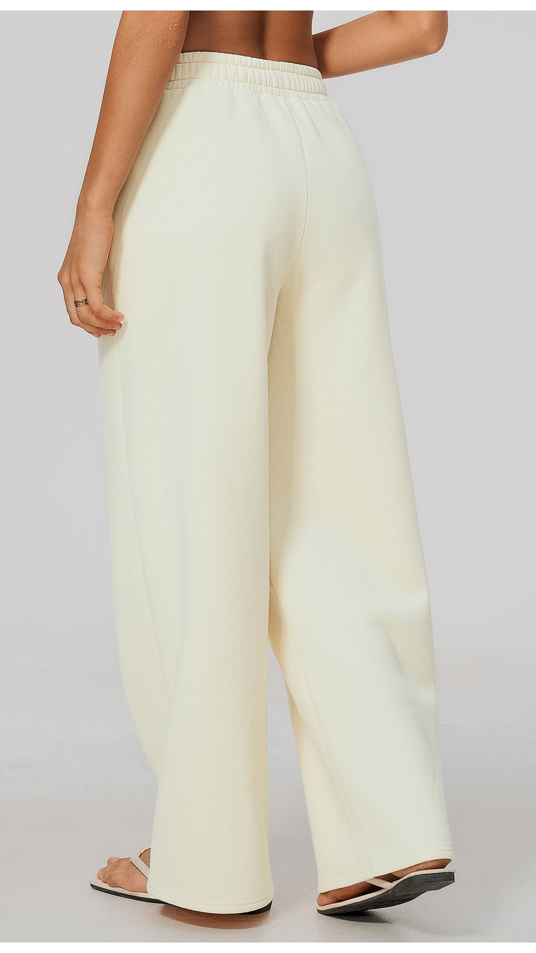 The Cloud-Line Brushed Cotton-Blend Cropped Zip Jacket & Wide-Leg Pants Set
