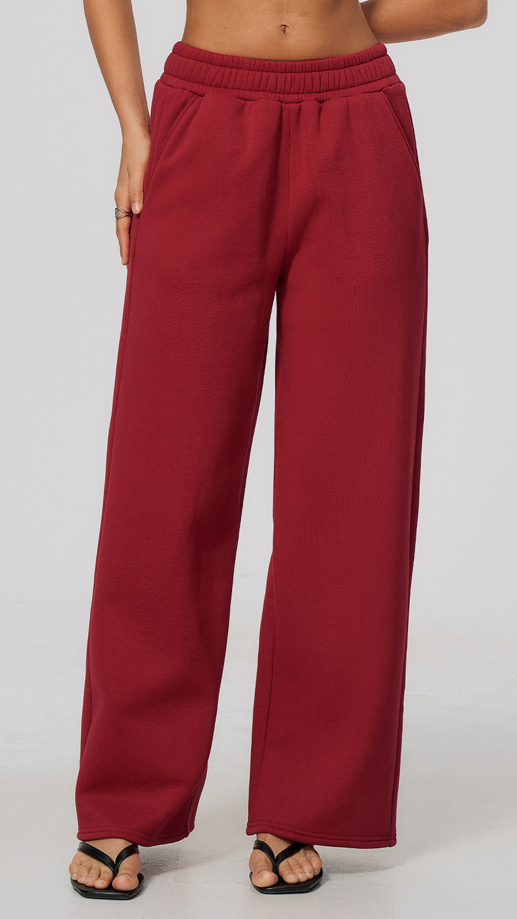 The Cloud-Line Brushed Cotton-Blend Cropped Zip Jacket & Wide-Leg Pants Set