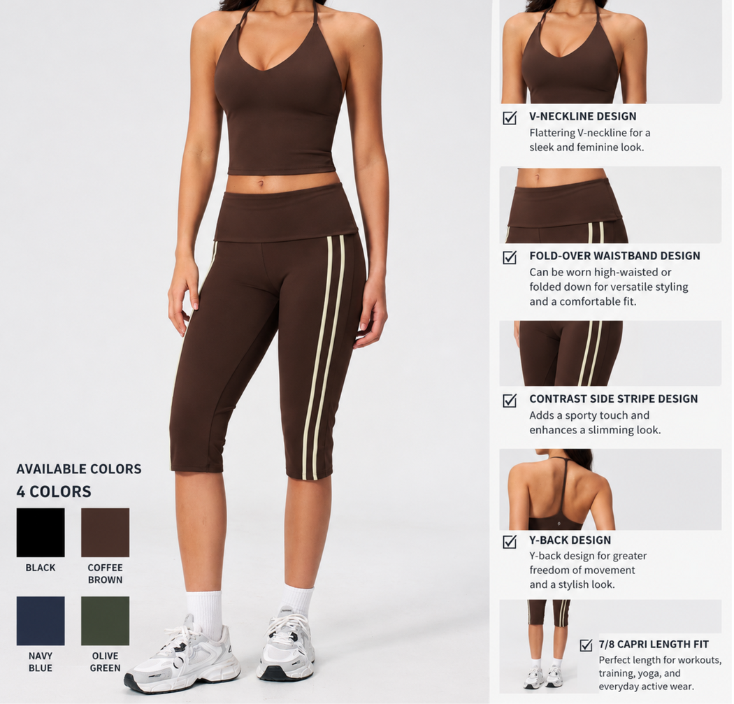Aeris Stripe Capri Legging