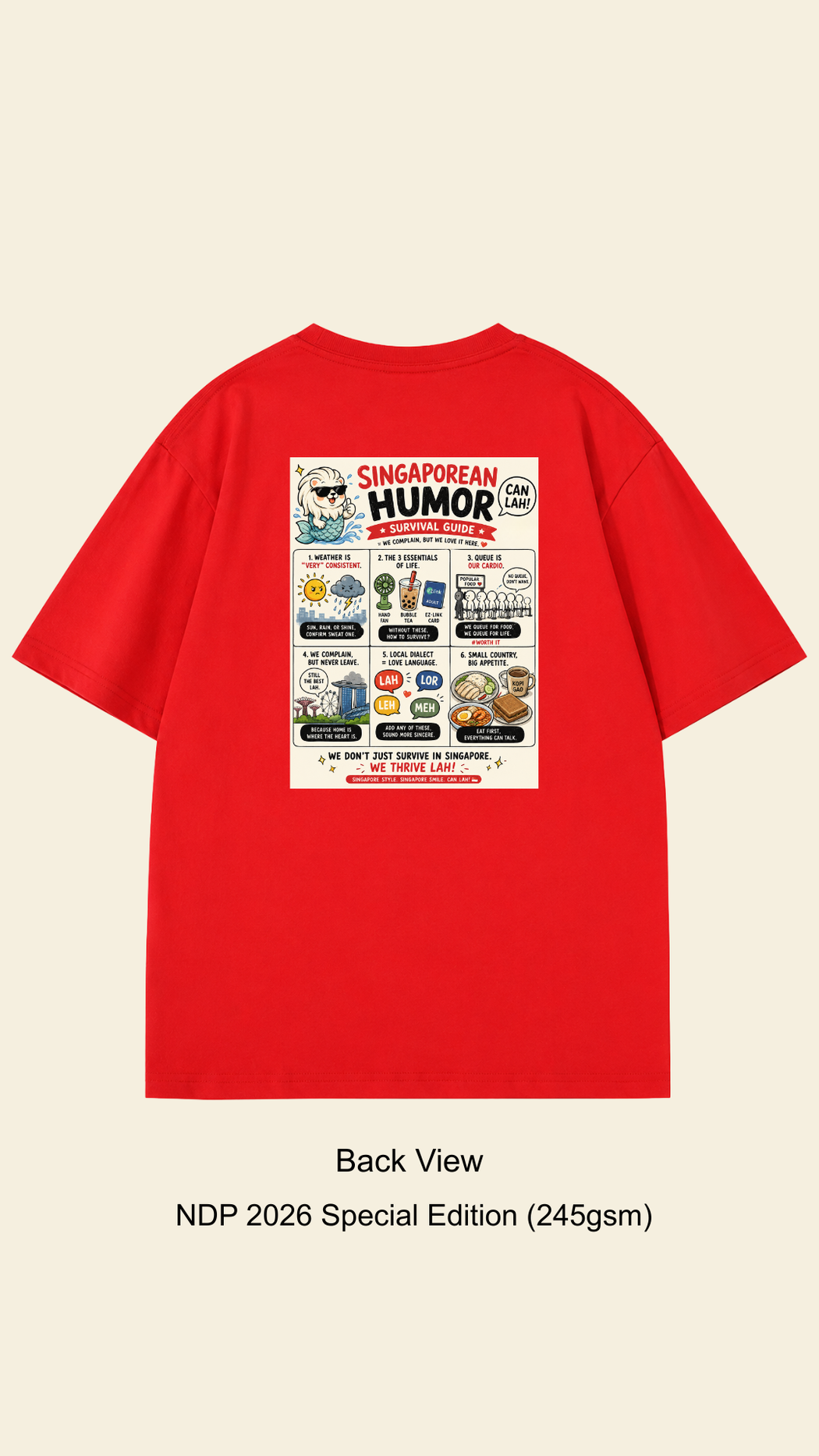 Can-Lah SG Humor Unisex Cotton T-Shirt