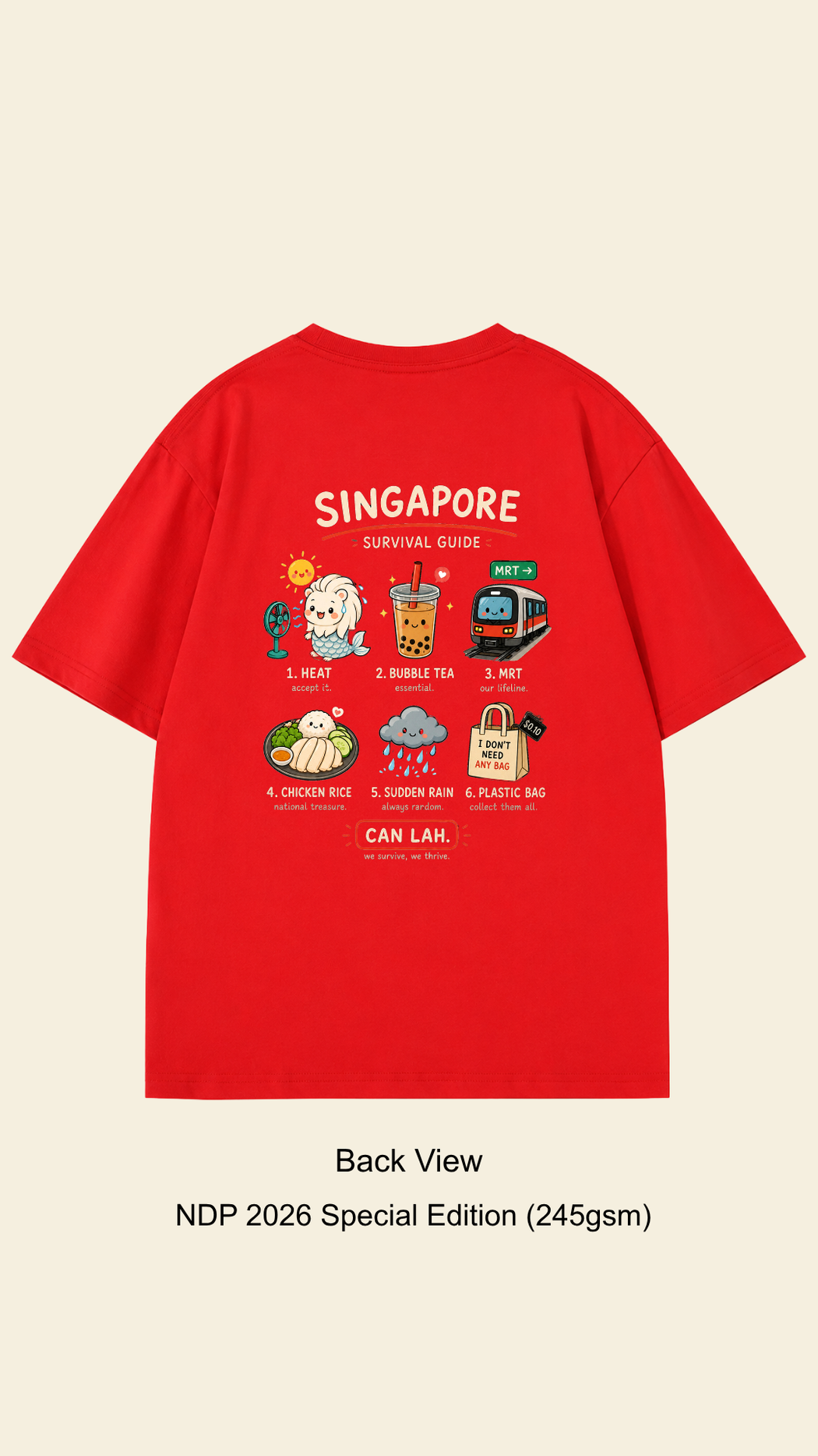 Can-Lah SG Unisex Cotton T-Shirt