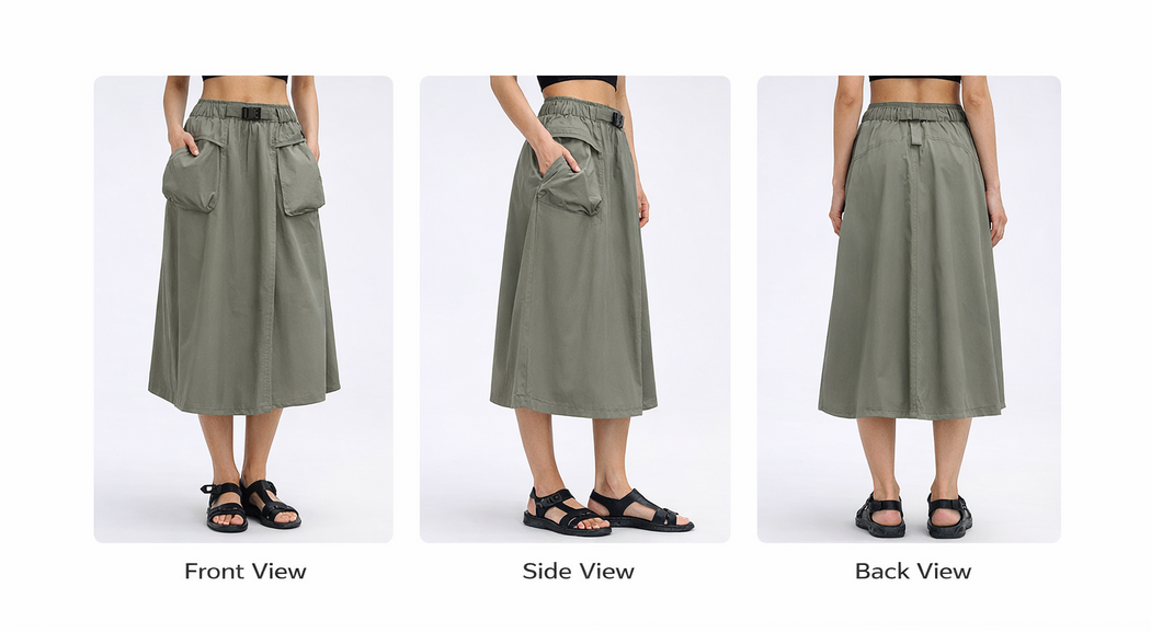 AEROFLOW Utility Midi Skort