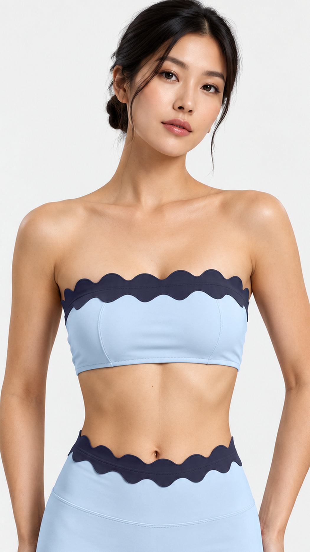 Ondine Scalloped Tube Top & Short Set