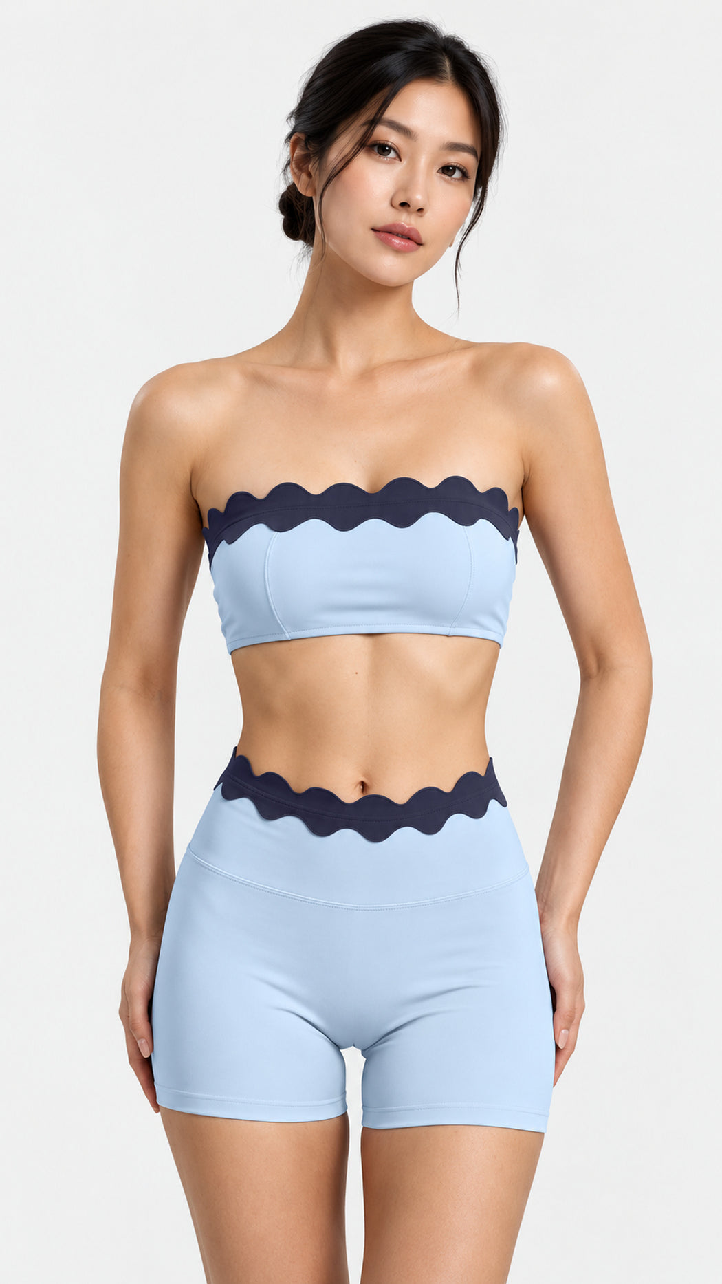 Ondine Scalloped Tube Top & Short Set