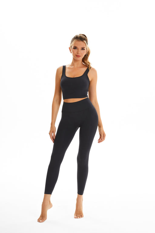 Live-The-Process Black Seamless Yoga Bra Top